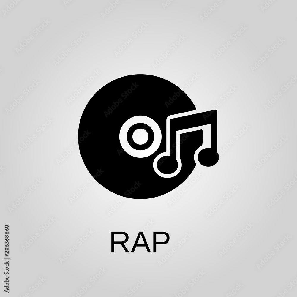 Rap icon. Rap symbol. Flat design. Stock - Vector illustration vector de  Stock | Adobe Stock