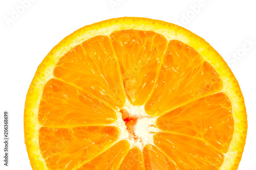 orange fruit on white background isolate.