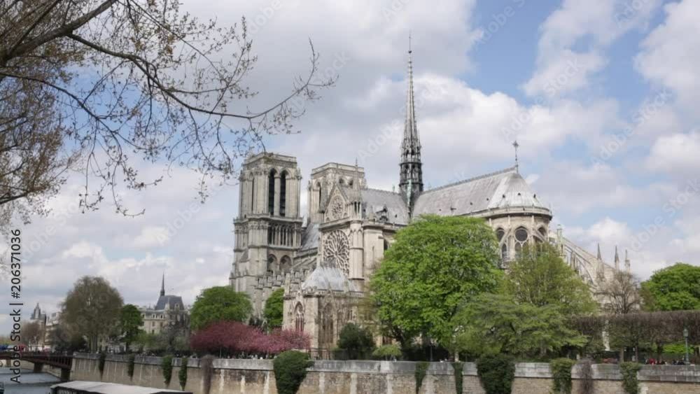 Notre Dame Cathedral in Paris in France, Europe Notre Dame Cathedral in Paris in France, Europe