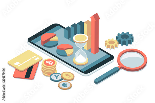 Business and finance app on a smartphone