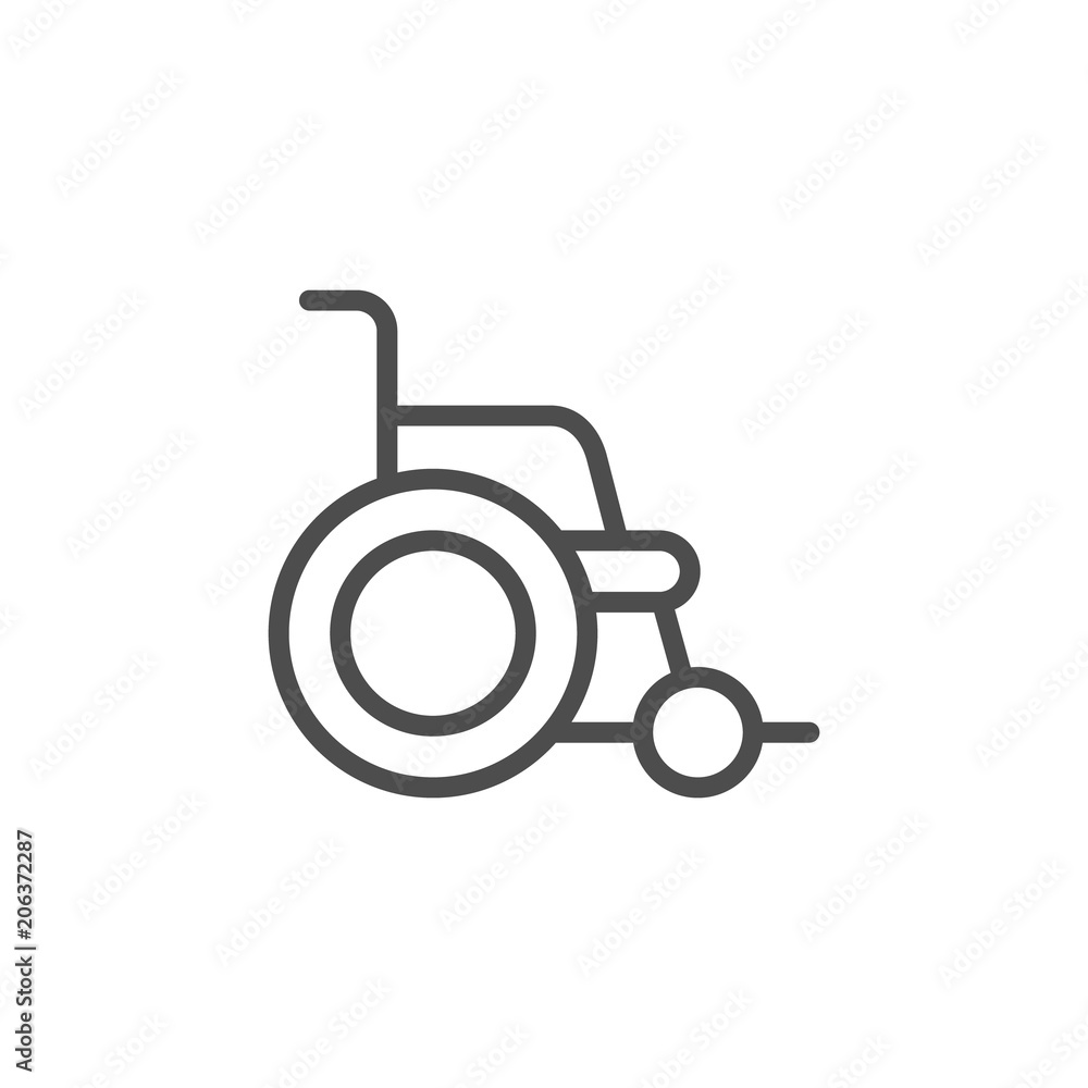 Wheelchair line icon Wheelchair line icon
