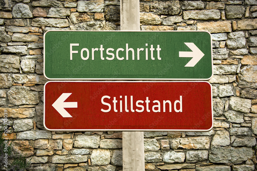 Schild 316 - Fortschritt