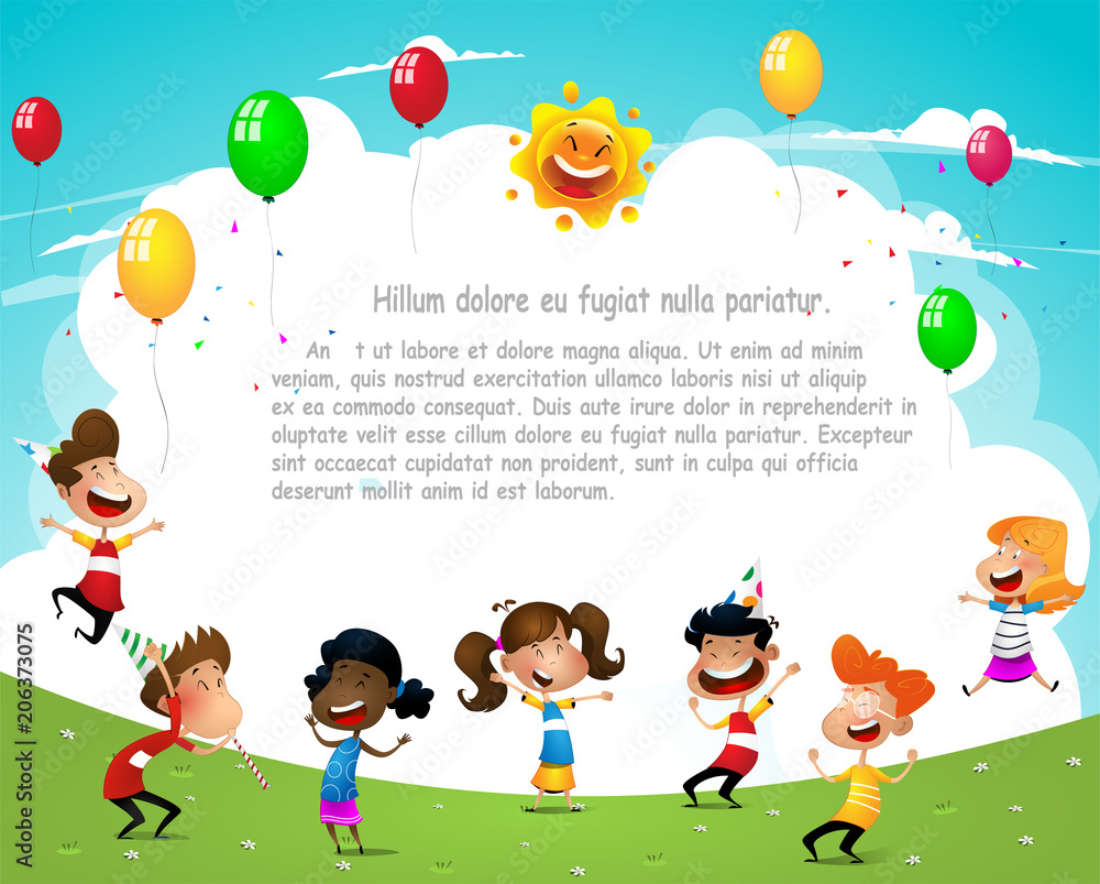 Fototapeta premium Happy birthday party concept.