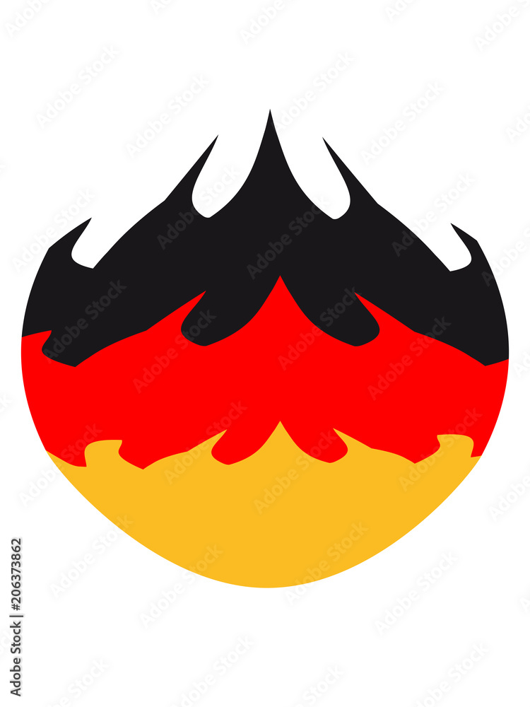 wappen rund große fläche flammen feuer brennen heiß 3 farben deutschland nation schwarz rot gold flagge design logo cool wappen rund große fläche flammen feuer brennen heiß 3 farben deutschland nation schwarz rot gold flagge design logo cool