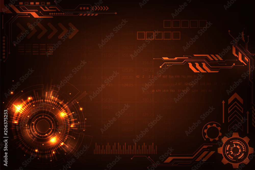 Fototapeta premium Vector background in the concept of technology.
