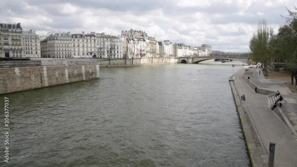 Seine River in Central Paris, France Seine River in Central Paris, France