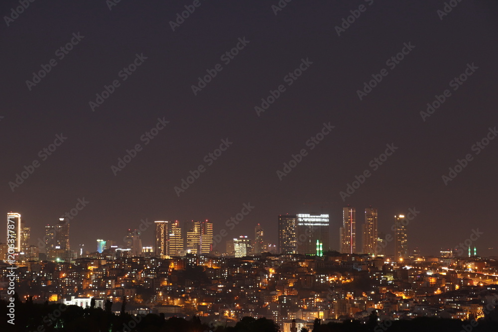 Fototapeta premium Skyscrapers and City Lights