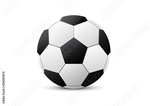 Realistic a football world cup isolated Set On White Background Illustration