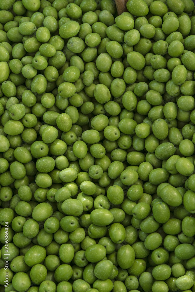 Kalamata olives found in big heapes on Greek markets
