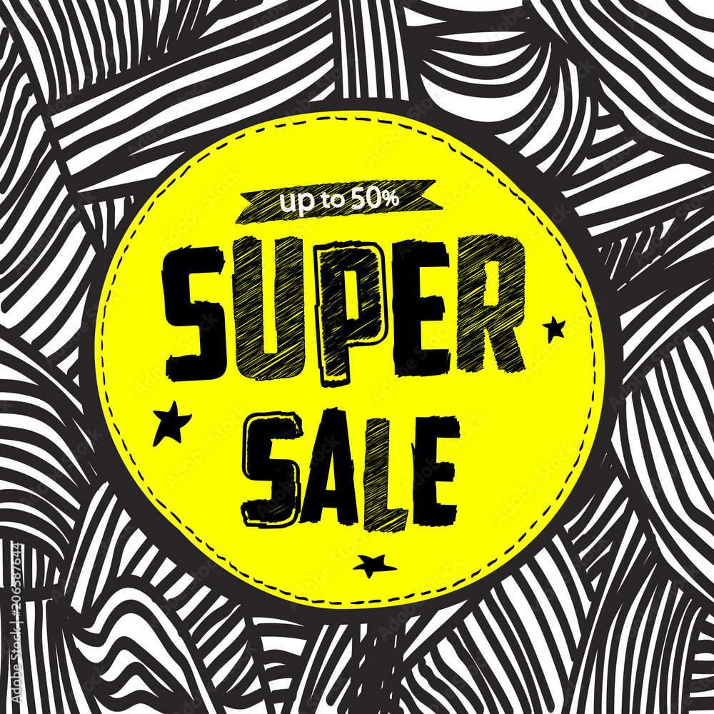 Fototapeta Super sale poster design