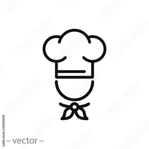 chef vector icon, line sign photo