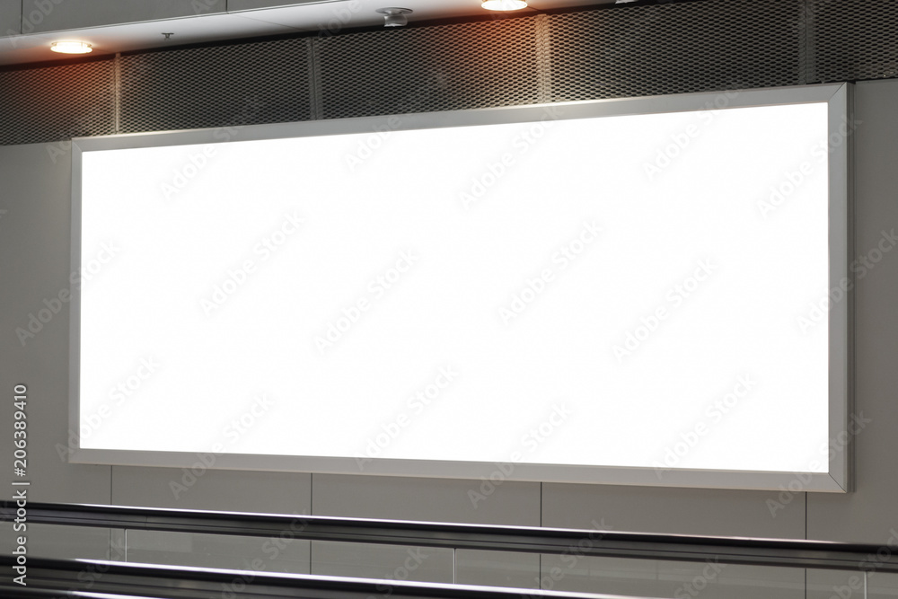 Blank advertising billboard at airport,mockup poster media template ads display Blank advertising billboard at airport,mockup poster media template ads display