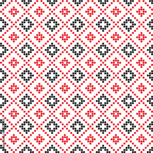 seamless embroidered national ornament vector