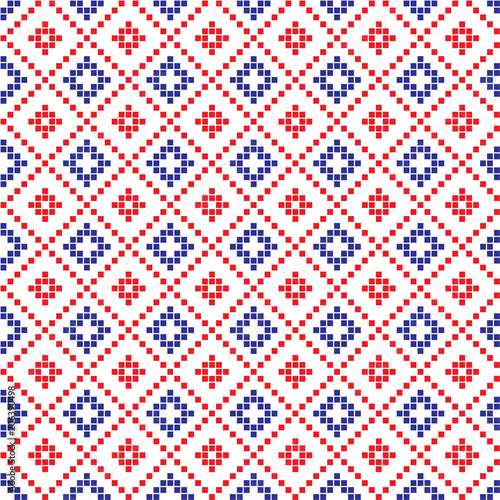 seamless embroidered national ornament vector