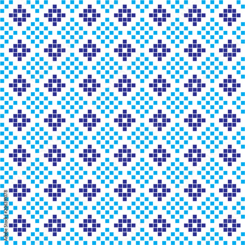 seamless embroidered national ornament vector