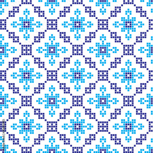 seamless embroidered national ornament vector