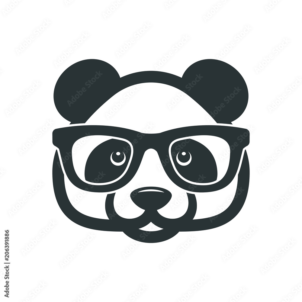 Panda with glasses