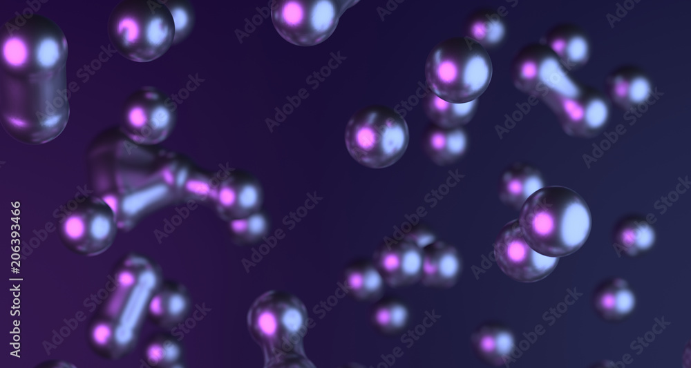Abstract Liquid Shape Background 3D Rendering