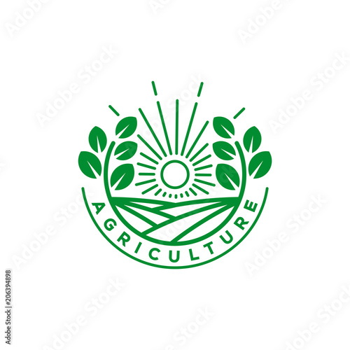 Agriculture logo template vector illustration