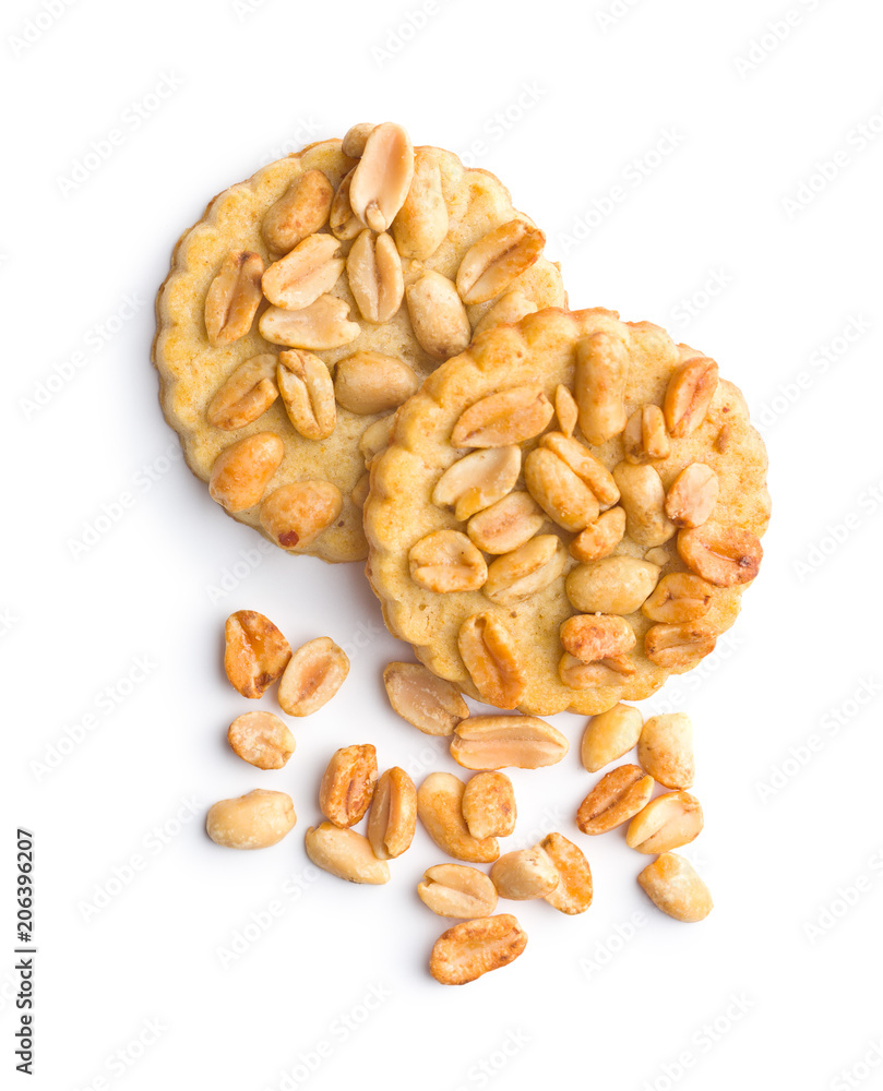 Fototapeta premium Sweet cookies with peanuts.