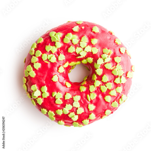 Sweet sprinkled donut.