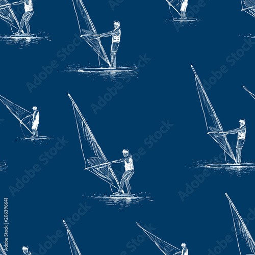 pattern of the windsurfers sketches
