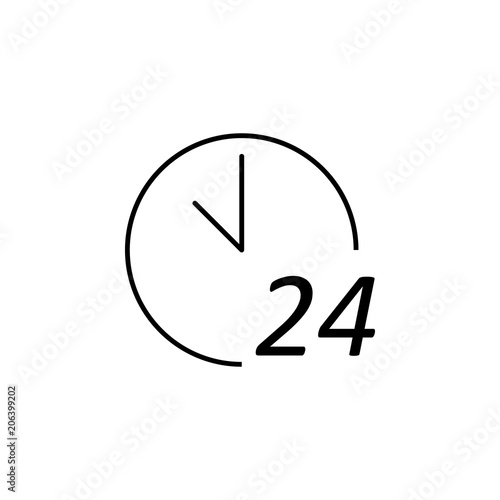 24 hours service icon. Element of market icon for mobile concept and web apps. Detailed 24 hours service icon can be used for web and mobile. Premium icon
