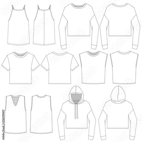 Vector template for Trendy Women's Tops