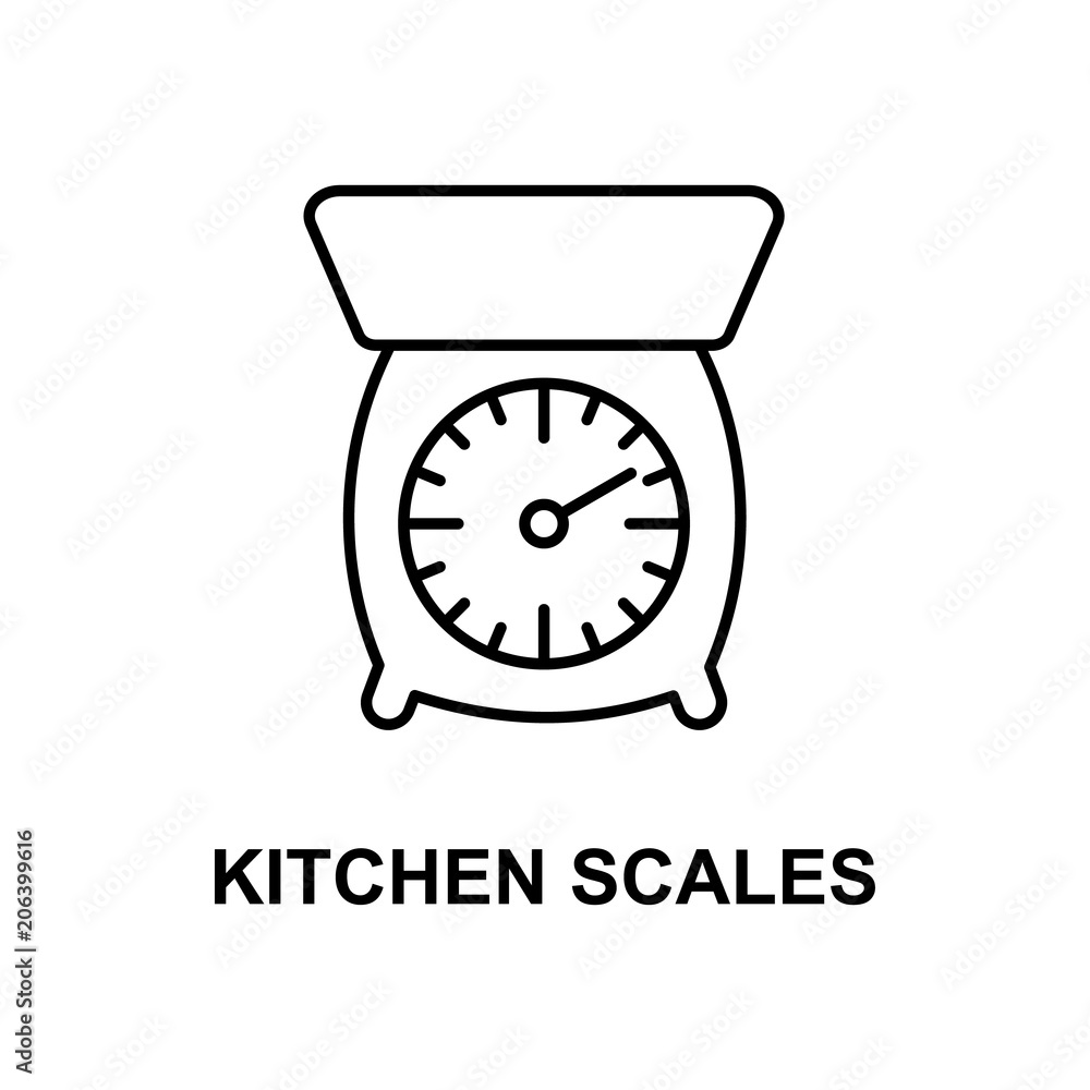 kitchen scales icon. Element of measuring instruments icon with