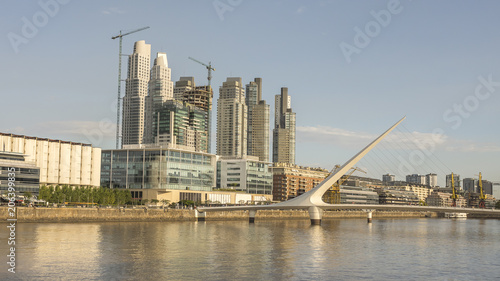 Porto Madero view and the Bridge of the Woman in the neighborhood of  Buenos Aires © Tania