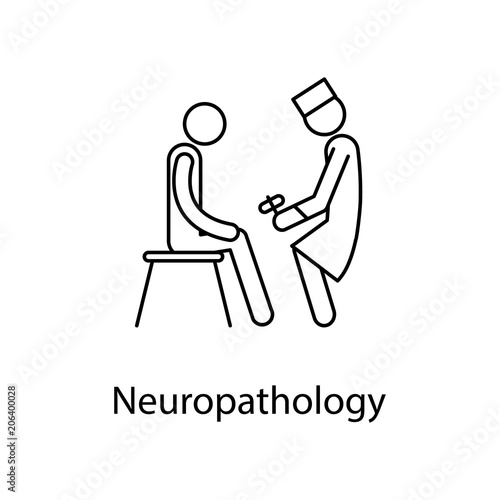 neuropathology icon. Element of medicine icon with name for mobile concept and web apps. Thin line neuropathology icon can be used for web and mobile. Premium icon
