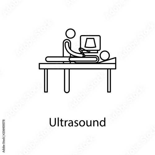 ultrasound icon. Element of medicine icon with name for mobile concept and web apps. Thin line ultrasound icon can be used for web and mobile. Premium icon