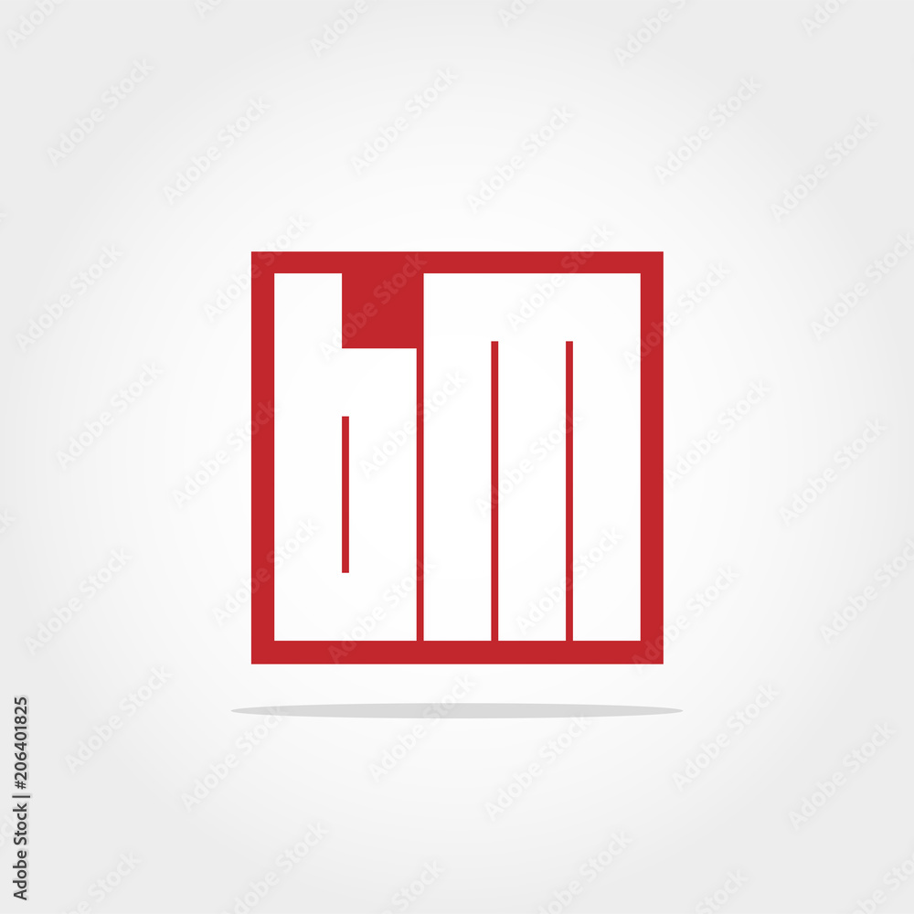 Initial Letter  BMM Logo Template Design