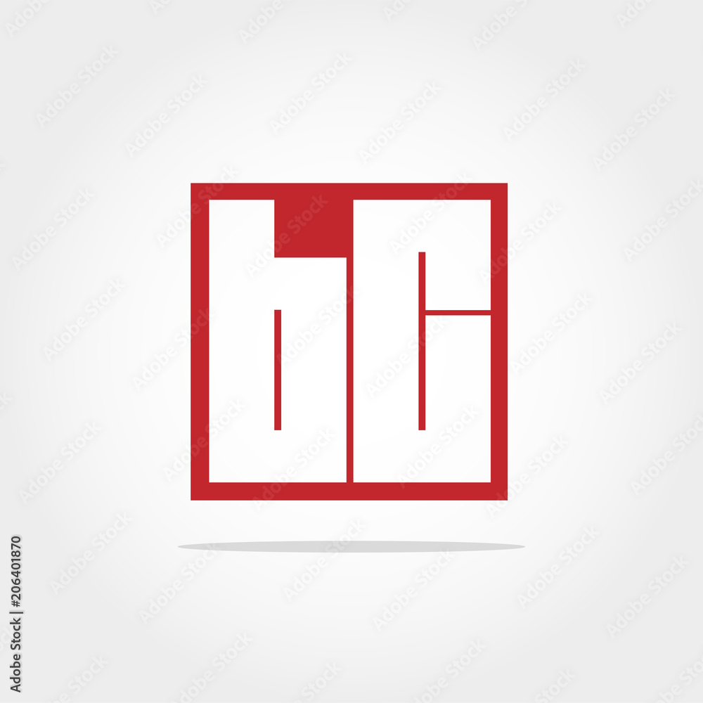 Initial Letter  BC Logo Template Design