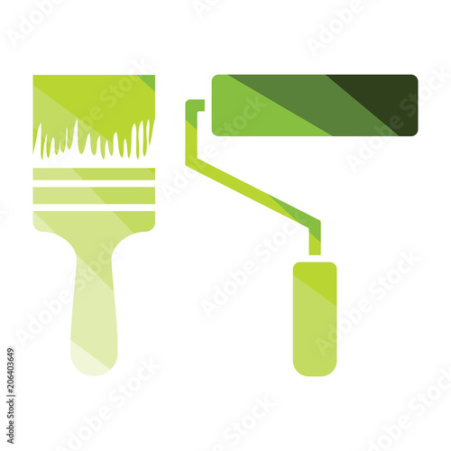 Icon of construction paint brushes