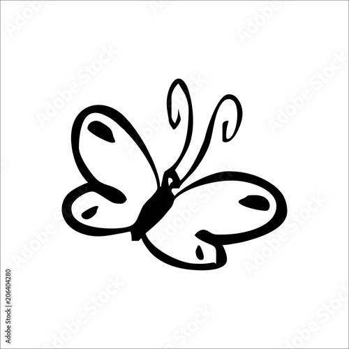 Butterfly icon. Vector Illustration