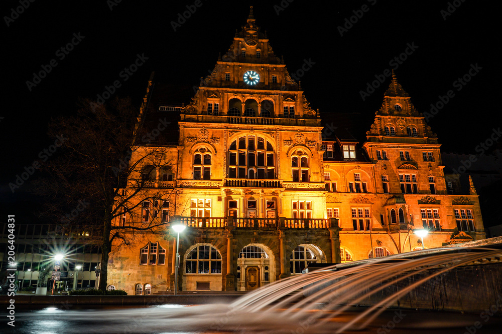 Altes Rathaus Bielefeld bei Nacht