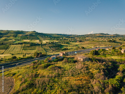 Selinunte, Sicily, Italy. Acropolis of Selinunte on the south coast of Sicily in Italy. Temple of Hera ruins of Doric style architecture.