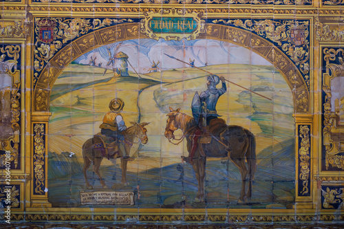 Plaza de Espana - Ein architektonischer Komplex in Sevilla, Spanien (Andalusien)