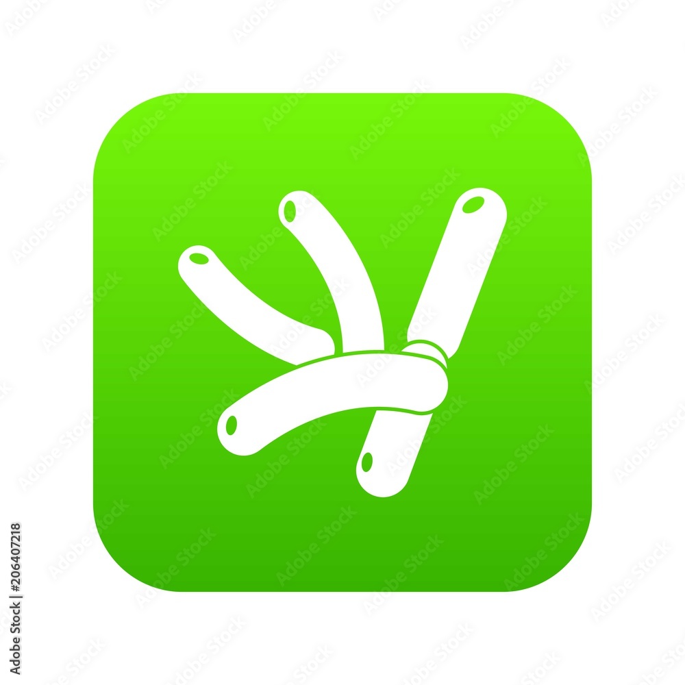 Bacilli icon green vector isolated on white background Bacilli icon green vector isolated on white background
