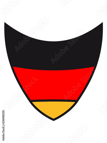 schild muster wappen 3 farben deutschland nation schwarz rot gold flagge design logo cool