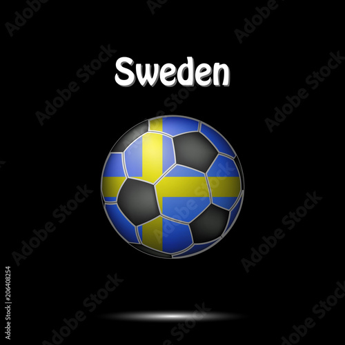 Flag of Sweden in the form of a soccer ball