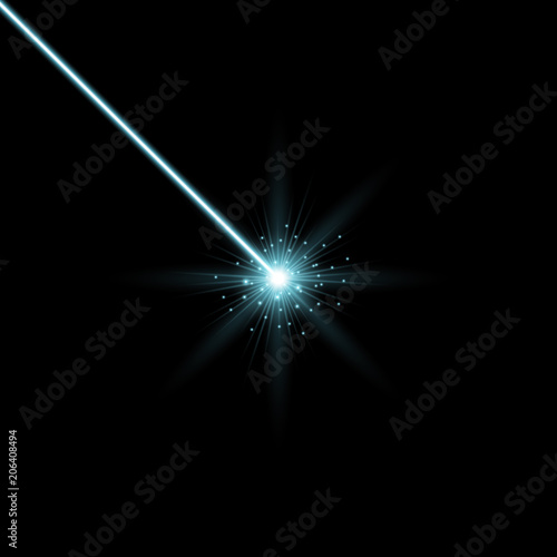 Abstract laser beams, aqua color