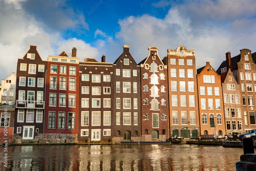 Amsterdam houses along canal