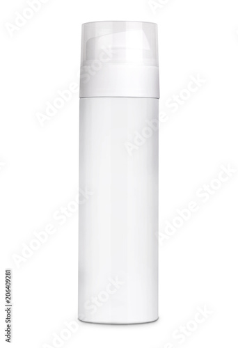 3d model of white plastic bottle shaving foam isolated on white background