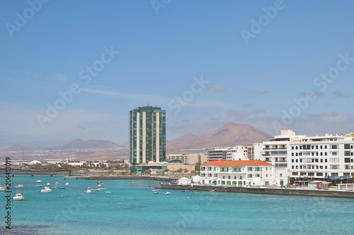 Arrecife city on spanish lanzarote island