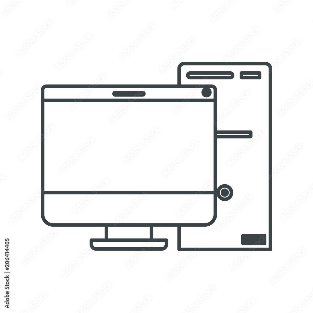 desktop computer isolated icon vector illustration design desktop computer isolated icon vector illustration design