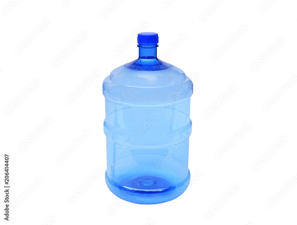 Plastic water container isolated on white