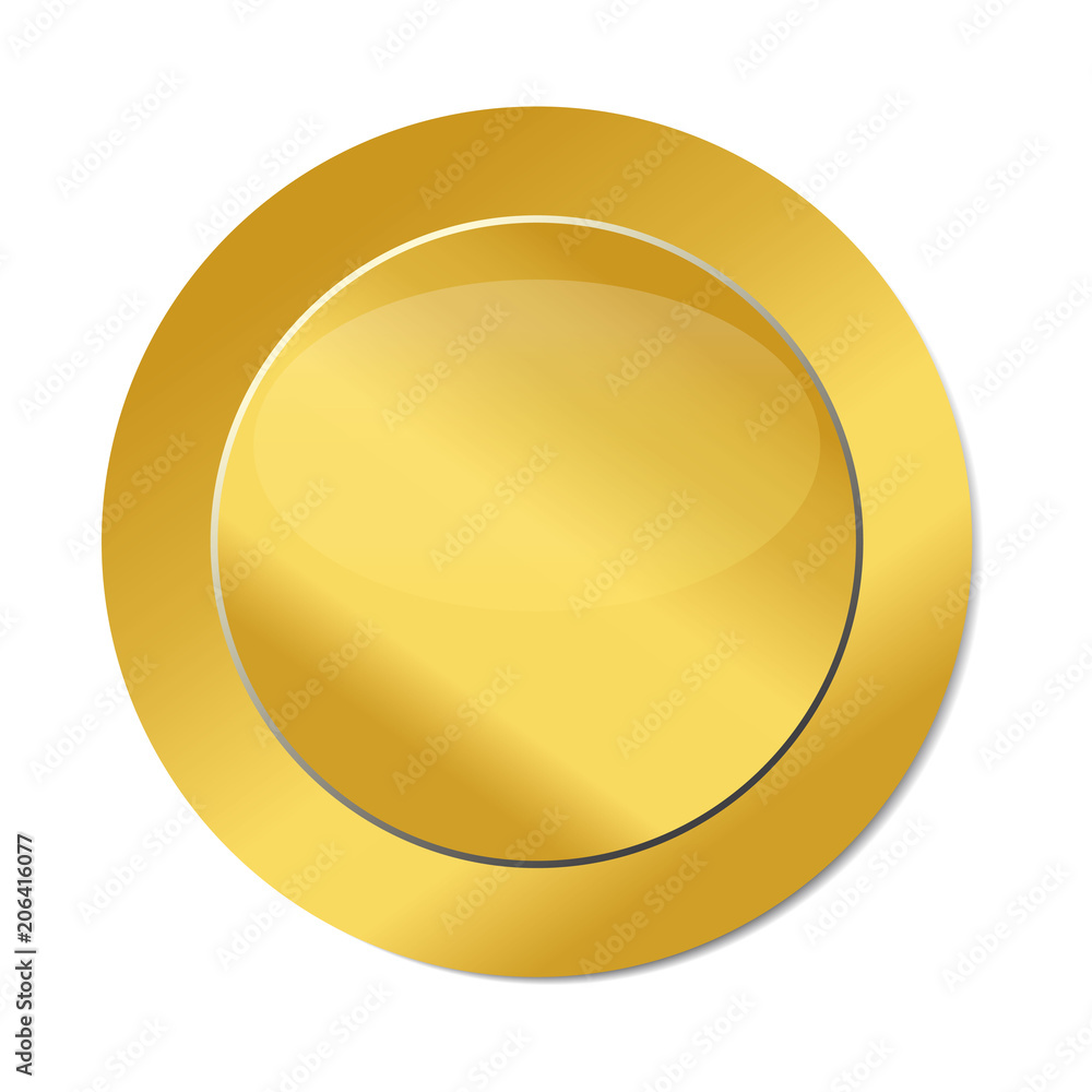 Gold seal anniversary element icon logo design