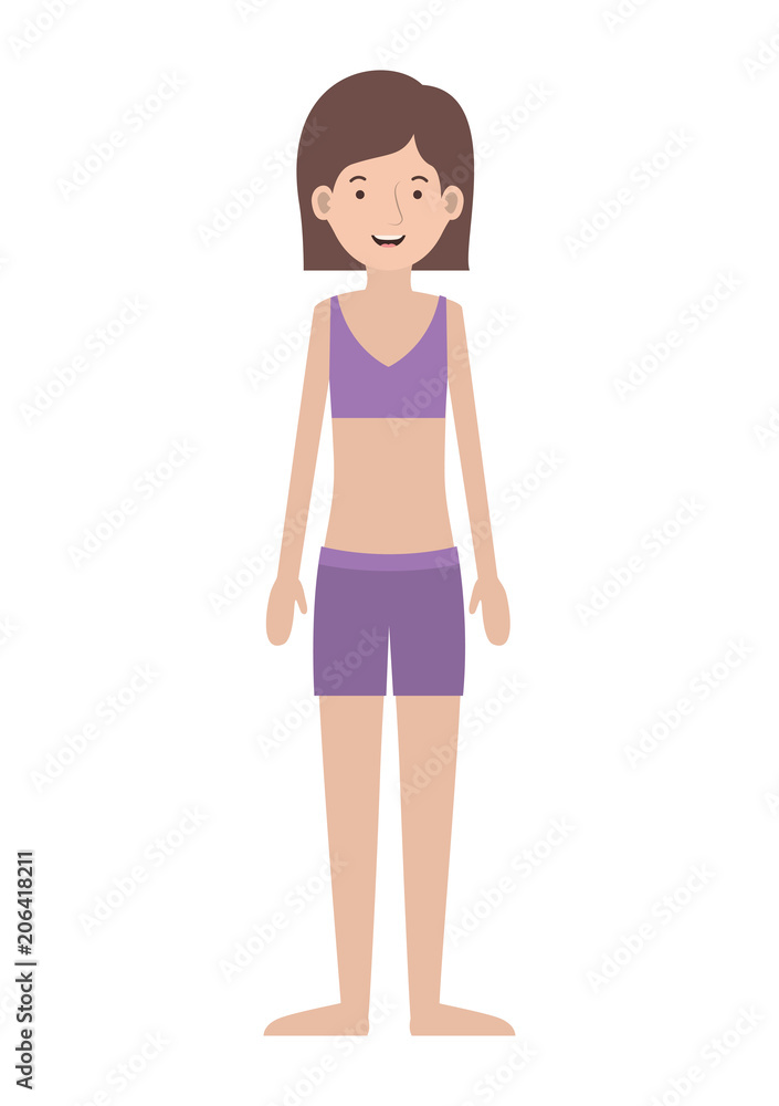 beautiful woman with swimsuit avatar character vector illustration design beautiful woman with swimsuit avatar character vector illustration design